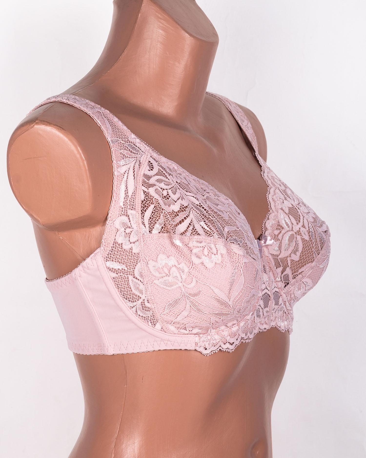 Бюстгальтер с косточками Anfen тонкий кружевной 80E Пудровый (408-10) - фото 2 Бюстгальтер с косточками Anfen тонкий кружевной 80E Пудровый (408-10) - фото 2