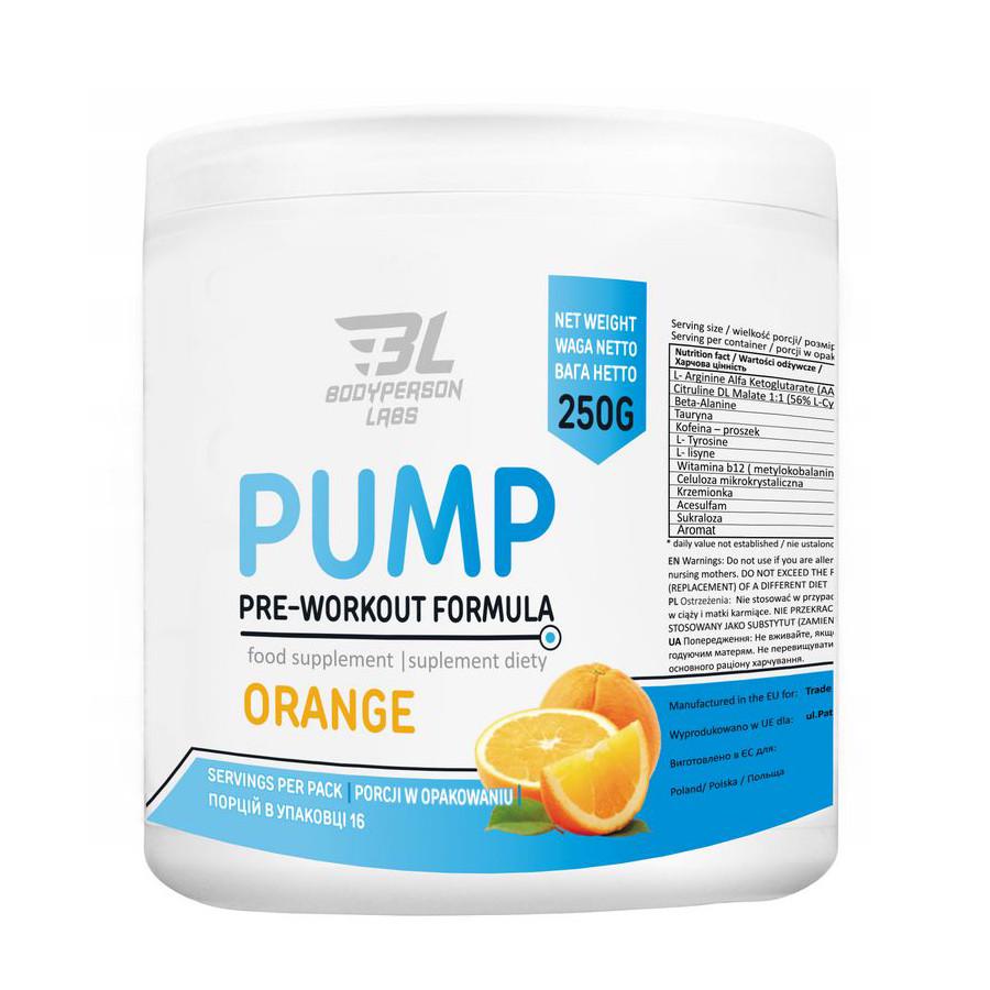 Предтренировочный комплекс Bodyperson Labs Pre-Workout Formula 250 г Orange