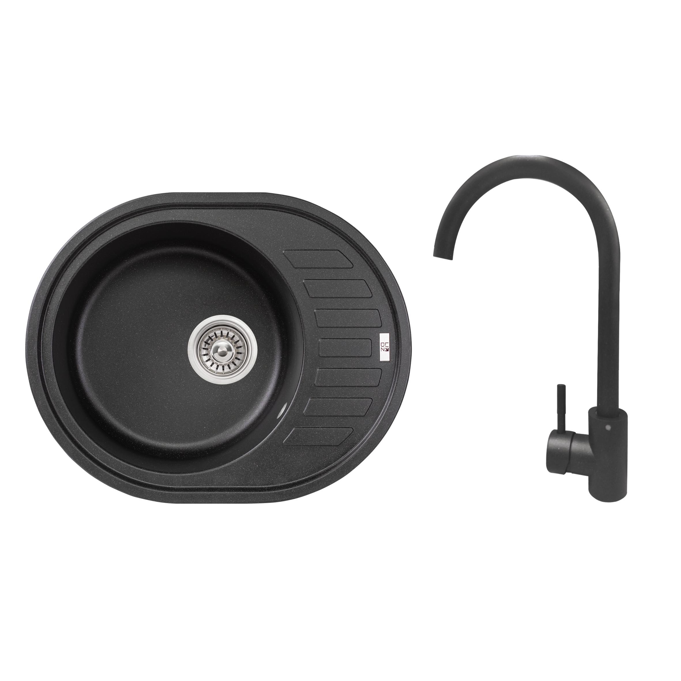 Мийка кухонна Lidz BLM-14 LIDZBLM14620500200 620x500/200 мм/змішувач для кухні Aria 015F BLM (k35)