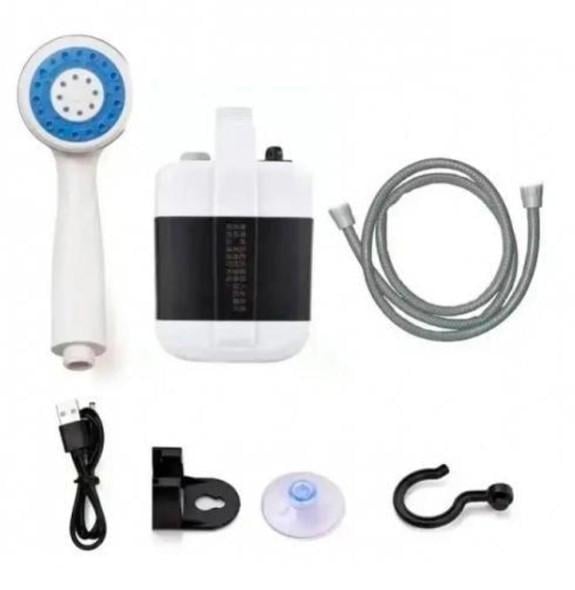 Туристический душ от аккумулятора Gotel Q16H портативный производный душ с насосом - фото 3 Туристический душ от аккумулятора Gotel Q16H портативный производный душ с насосом - фото 3