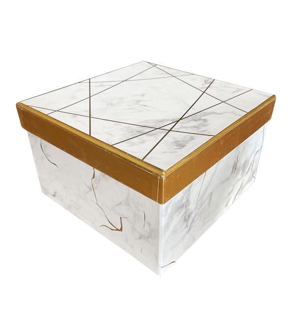 Подарочная коробка White marble 21x21x13 см Подарочная коробка White marble 21x21x13 см