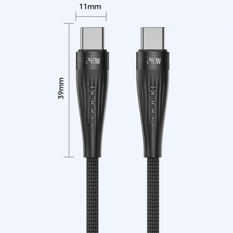 Кабель Toocki USB PD 3,1 Type-C 240 W E-Marker Chip 480 Mbps (127108) - фото 2