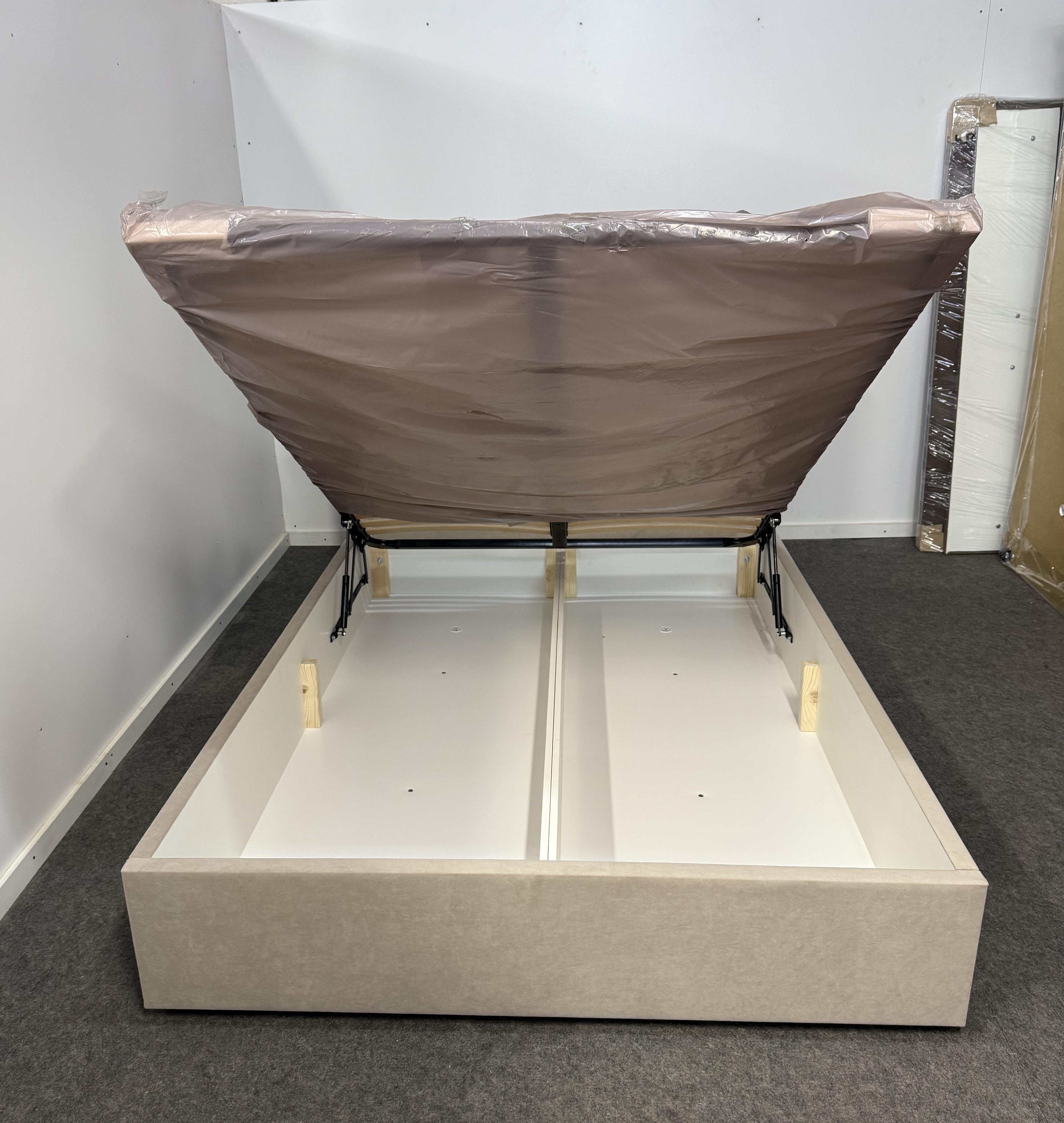 Кровать с подъемным механизмом ADS Mebli Сигма 120х200 см велюр Allure Бежевый (30746110) - фото 10 Кровать с подъемным механизмом ADS Mebli Сигма 120х200 см велюр Allure Бежевый (30746110) - фото 10