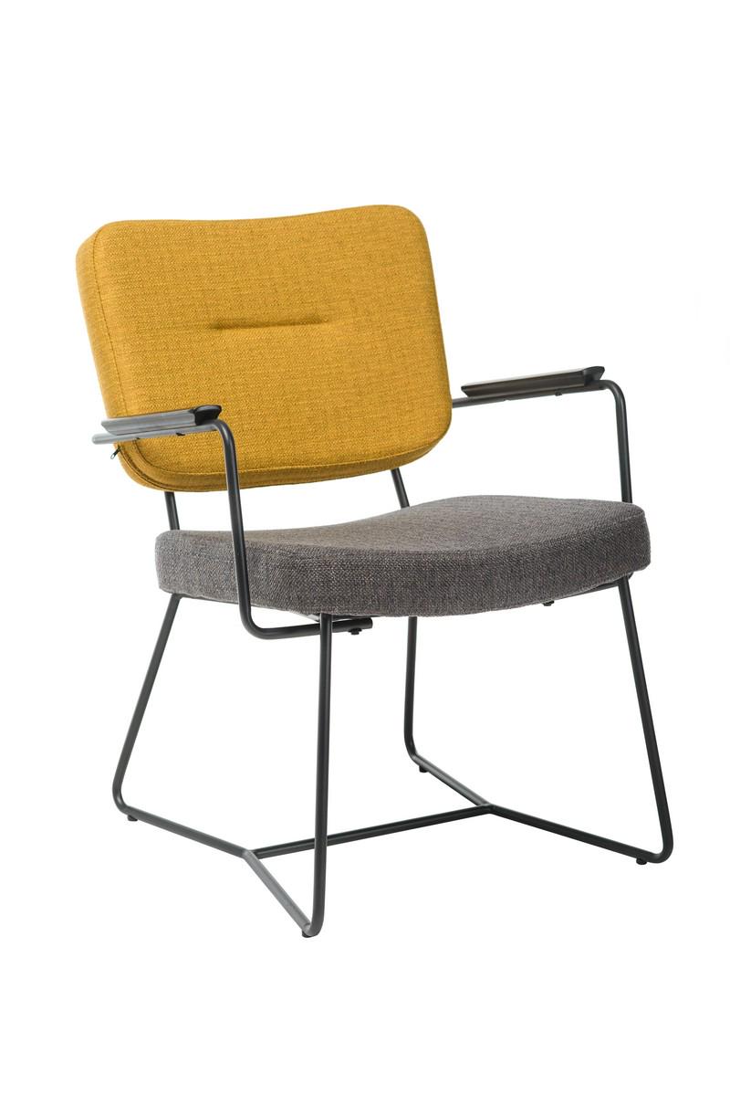 Стул кухонный Vetro Mebel M-80 Черный/Серый/Горчичный