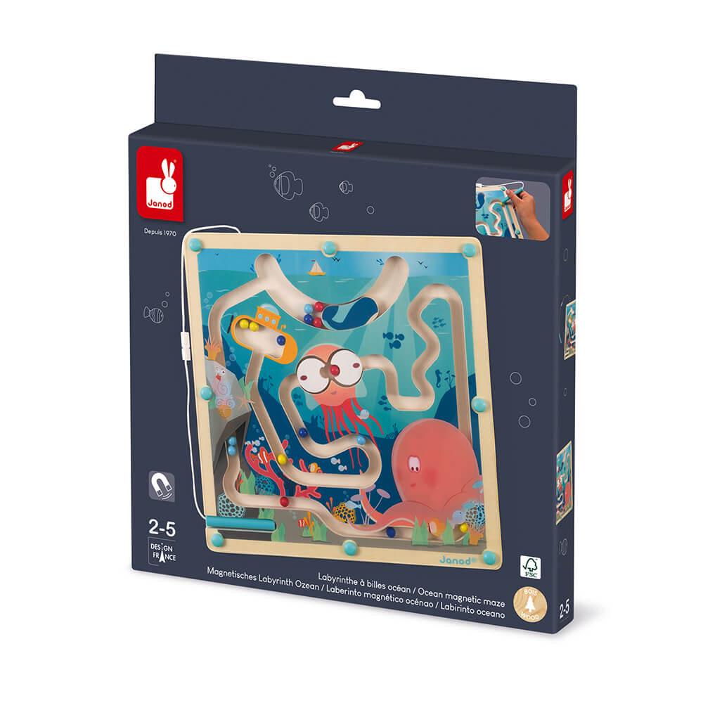 Игра магнитный лабиринт Janod Океан J05312 деревянная (29704319) - фото 8