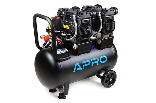 Компрессор четырехцилиндровый безоливной Apro OFE-50 2х1,5 кВт 475 л/мин 8 бар 50 л 2 краны (2969024648)