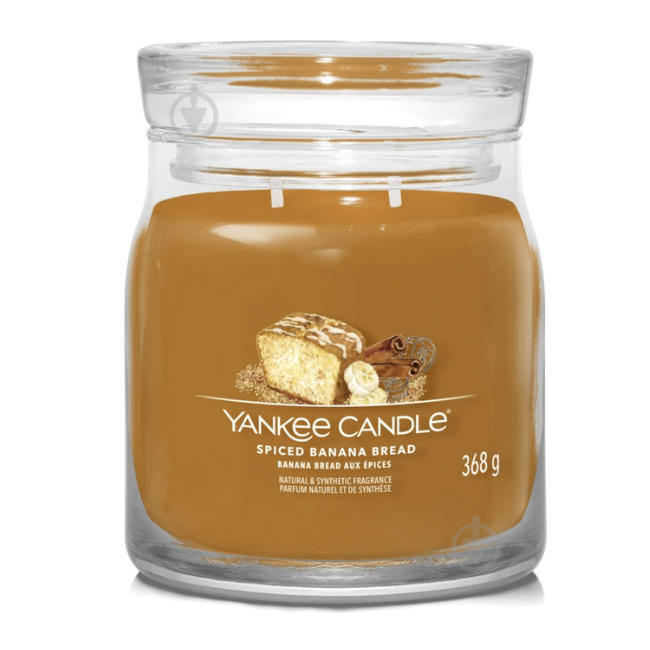 Ароматична свічка Yankee Candle Spiced Banana Bread Medium 368 г ( 5038581129235)