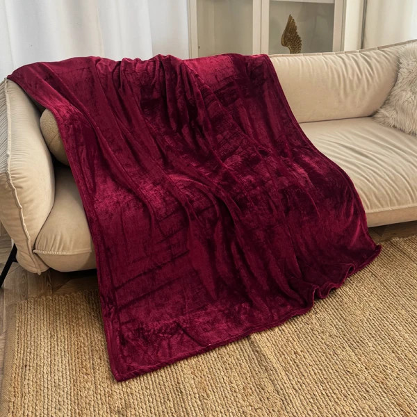 Плед флисовый Love You 8197 150х200 см Бордовый (8-6-5156586) - фото 1 Плед флисовый Love You 8197 150х200 см Бордовый (8-6-5156586) - фото 1