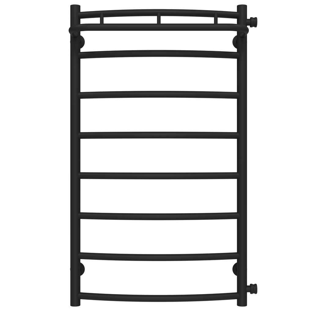 Полотенцесушитель водяной Deffi Классик N П8 боковое правое подключение нержавеющая сталь 500х900 мм Черный (C.KN.90.50.8.B.C)