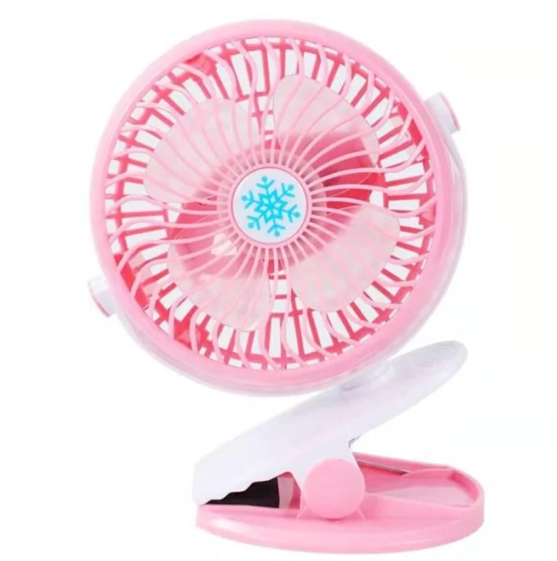 Вентилятор настольный Mini Fan WX 6503 мини портативный с прищепкой 2 скорости 4 Вт Розовый (3127455930)