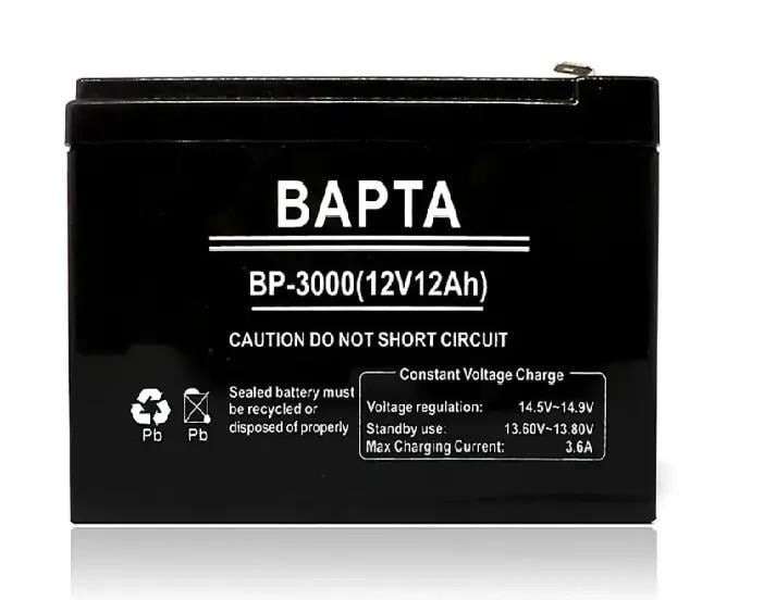 Акумулятор для безперебійника BAPTA BP-3000 12V свинцево-кислотний Чорний (GR-05353)