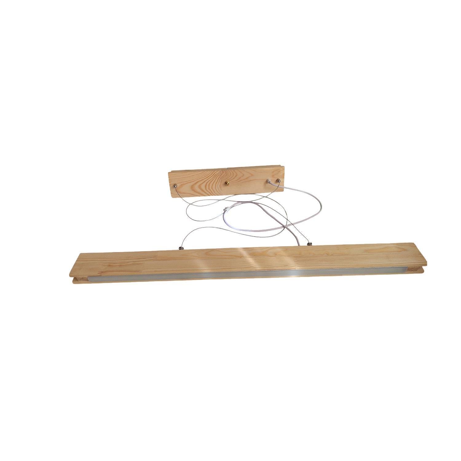 Подвесной светильник на тросах на кухню деревянный (2087898910)