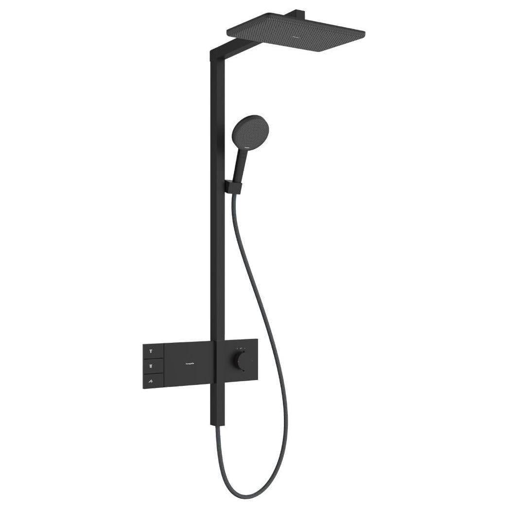 Душевая система Hansgrohe Raindance Alive Q 340/210 2jet EcoSmart ShowerSelect Comfort с термостатом металл Черный матовый (37520750)