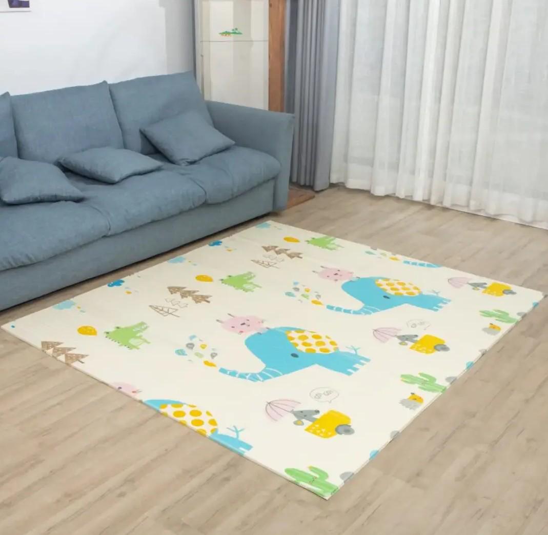 Термокилимок дитячий розвиваючий двухсторонній Звірята 180х200х1 см