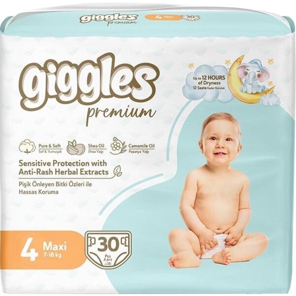 Подгузники детские Giggles Premium 4 Maxi 7-18 кг 30 шт.