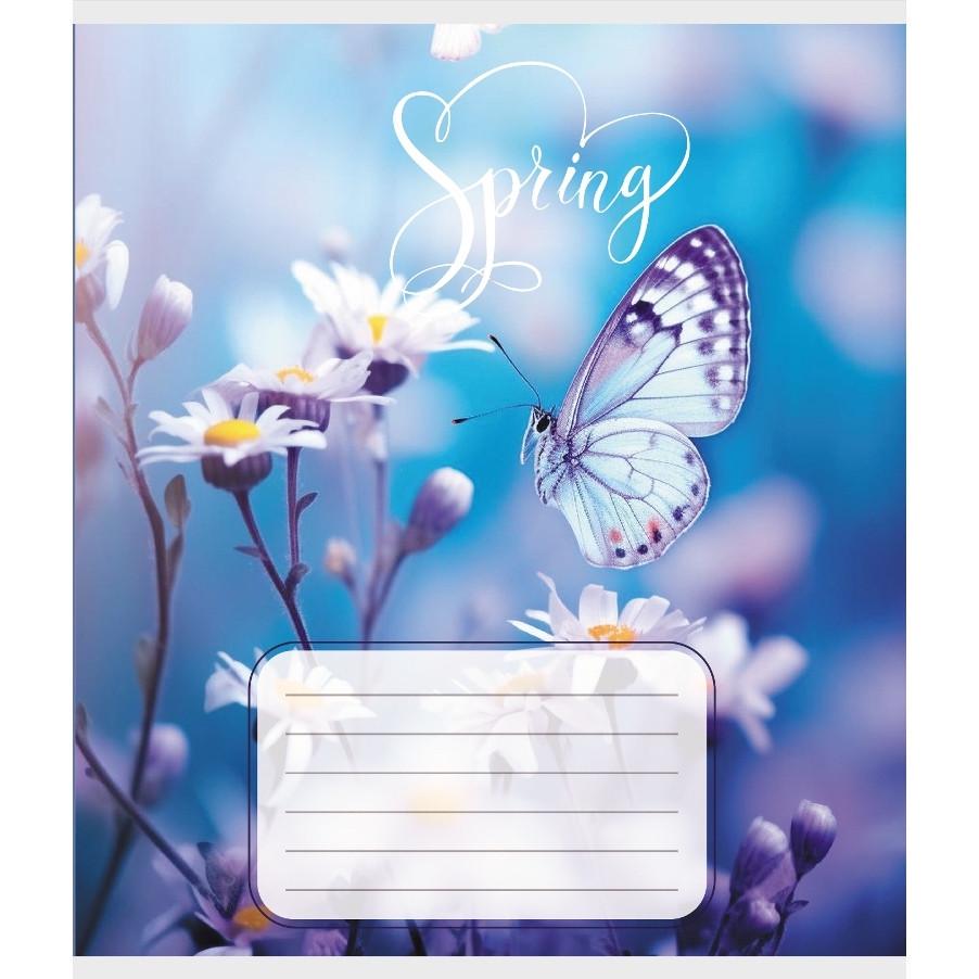 Шкільний зошит Метелик весною 018-530216K-5 в клітинку 18 аркушів (RLT55211)