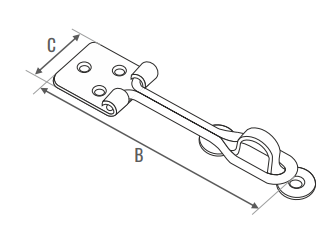 Щеколда WRD 95 цинк 95х30х1,5 мм (6407-7) - фото 6 Щеколда WRD 95 цинк 95х30х1,5 мм (6407-7) - фото 6