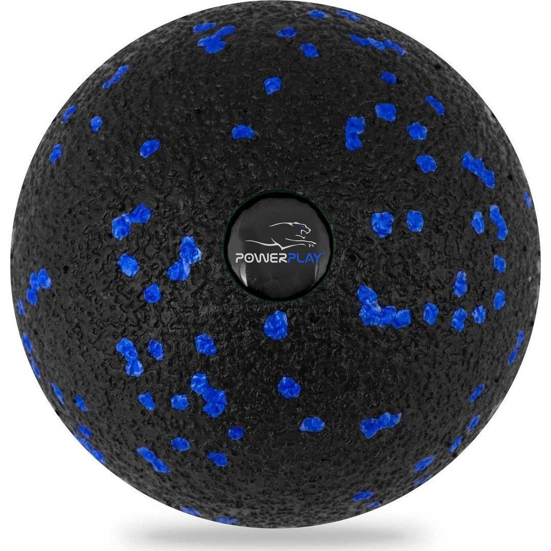 Мяч массажный PowerPlay PP-4350 Epp Massage Ball d8 Черный/Синий (A-013246)