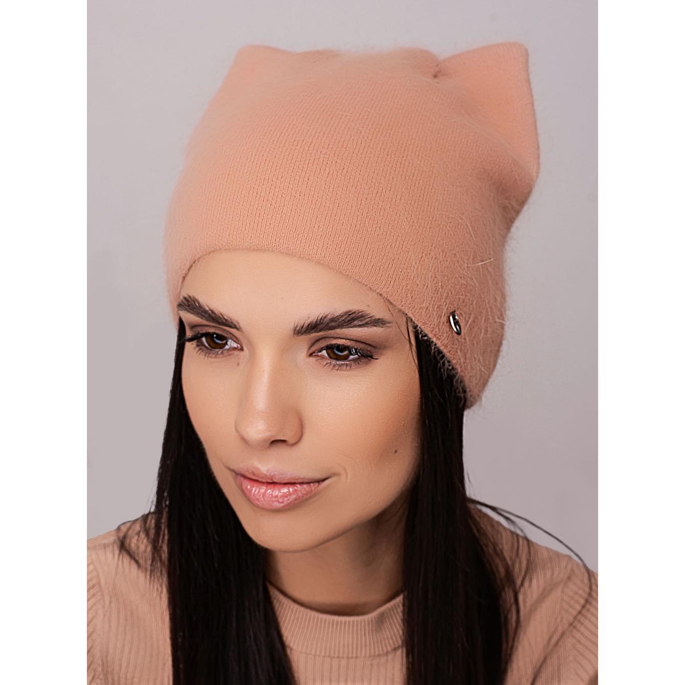 Шапка-кошка женская Leks БАГИРА ангоровая утепленная флисом с ушками без отворота one size Ореховый (277565) Шапка-кошка женская Leks БАГИРА ангоровая утепленная флисом с ушками без отворота one size Ореховый (277565)