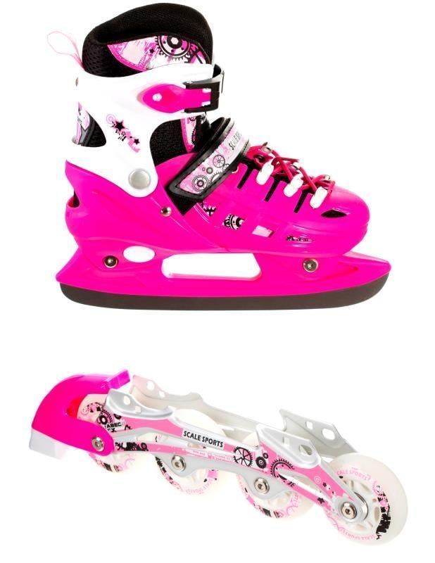 Роликовые коньки детские трансформеры Scale Sports RS р. 29-33 Розовые (2T3027-RS)