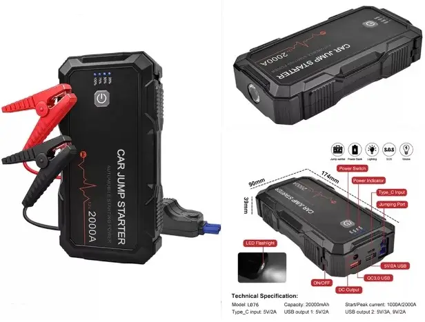 Пусковое автомобильное устройство Car Jump Starter 22000 mAh (0000000211) - фото 2