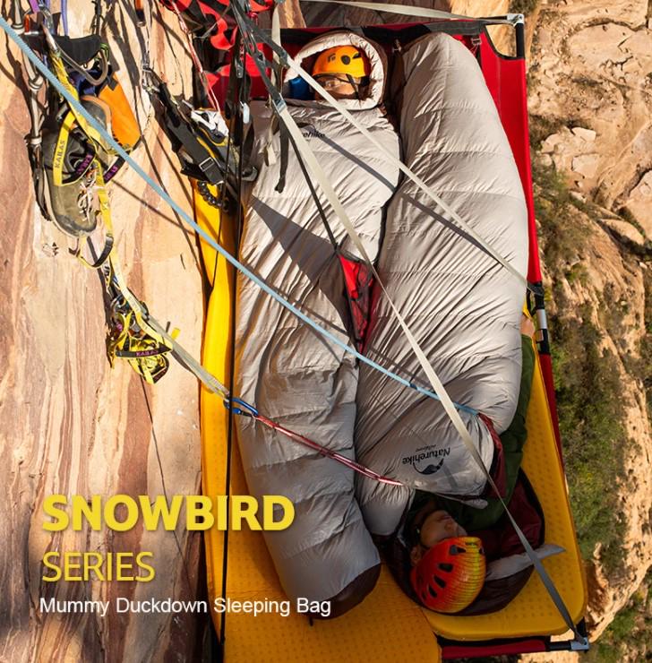 Спальник пуховий Naturehike Snowbird 7 XL 220х85 см Сіро-червоний (NH20YD001) - фото 6