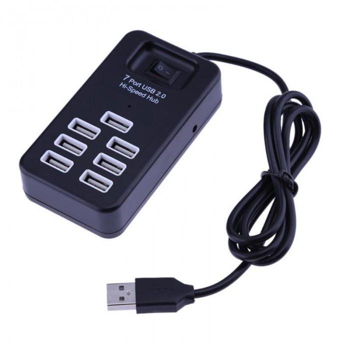 Хаб Digital P-1602 USB 2.0 7 портов Черный (32406764)