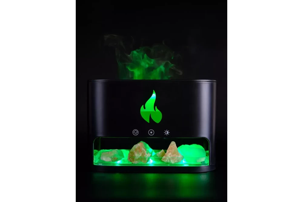 Ночник-cоляная лампа Flame Aroma Diffuser аромадиффузор c увлажнителем воздуха и имитацией пламени Black (374376) - фото 3 Ночник-cоляная лампа Flame Aroma Diffuser аромадиффузор c увлажнителем воздуха и имитацией пламени Black (374376) - фото 3