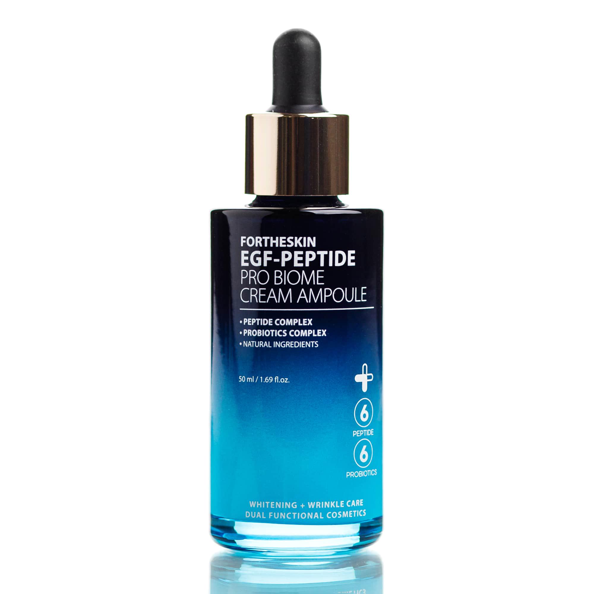 Крем-сироватка для обличчя Fortheskin EGFpeptide Pro Biome Cream Ampoule антивікова 50 мл