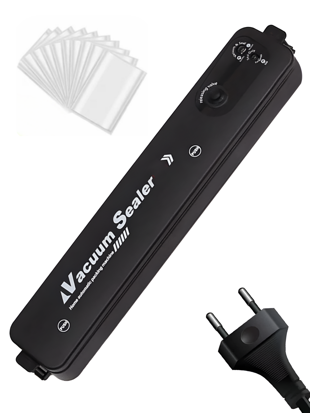 Вакууматор Andowl Q-Z100Х1 для продуктов с вакуумными пакетами 10 шт. Черный (6b4fd5df) - фото 1 Вакууматор Andowl Q-Z100Х1 для продуктов с вакуумными пакетами 10 шт. Черный (6b4fd5df) - фото 1