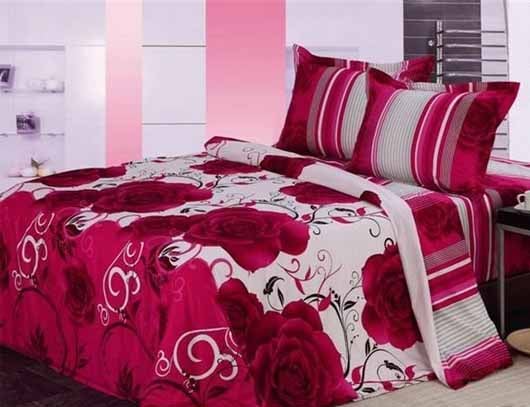 Комплект постельного белья Le Vele Violet сатин 220х200 см Красный