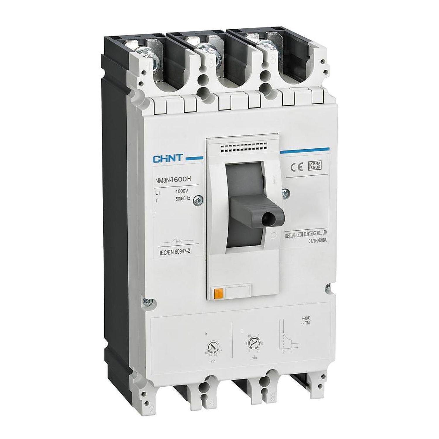 Автоматичний вимикач CHINT NM8N-1600H TM 3Р 1600А 100кА в литому корпусі (263097)