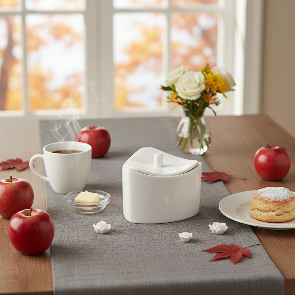 Сахарница Sakura Aoue из фарфора 350 мл (23315580) - фото 3 Сахарница Sakura Aoue из фарфора 350 мл (23315580) - фото 3