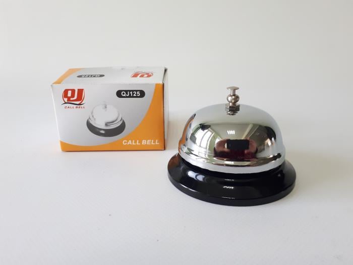 Звонок для официант/ресепшн настольный металлический 8,5х4,5 см (438595230) - фото 2