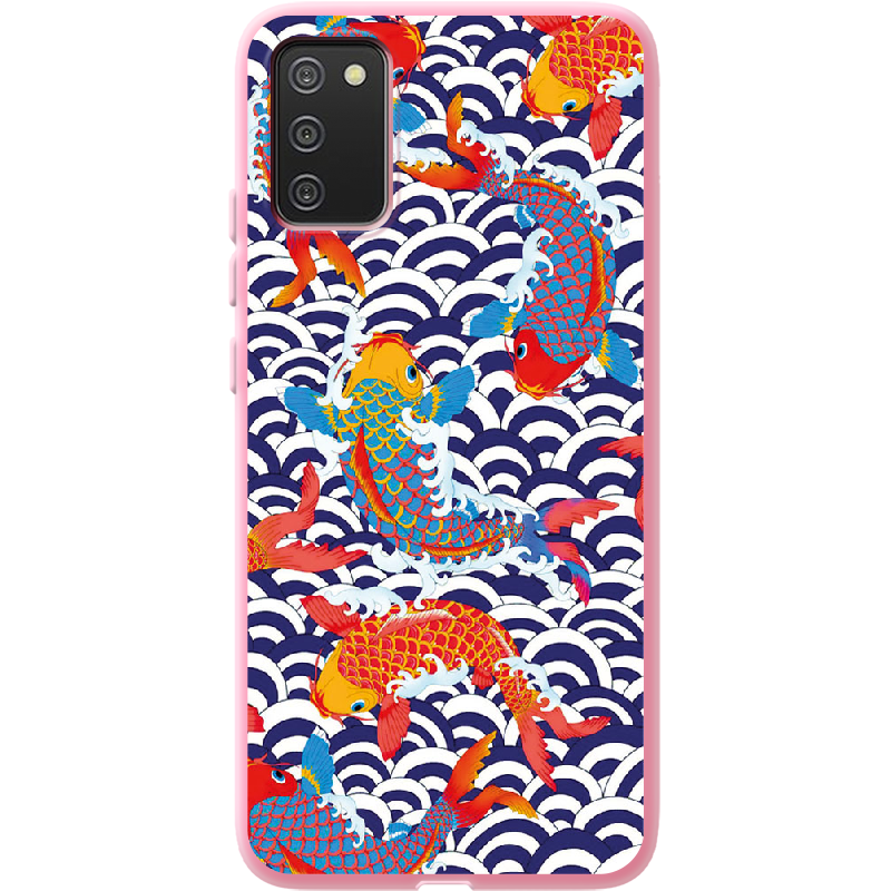 Чехол BoxFace Samsung A025 Galaxy A02S Koi Fish Розовый силикон (41511-up2477-41676)