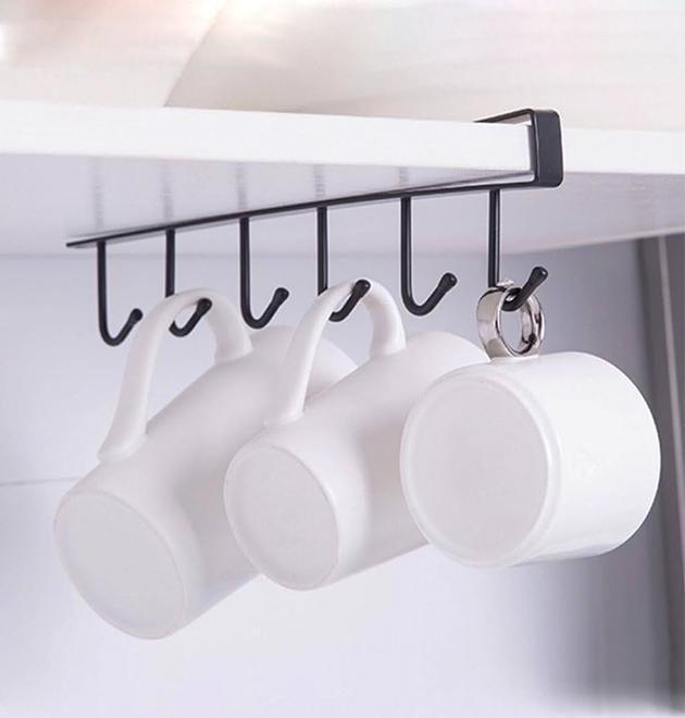 Вішалка підвісна U-подібна металева з 6 гачками Чорний (2445688433) - фото 5