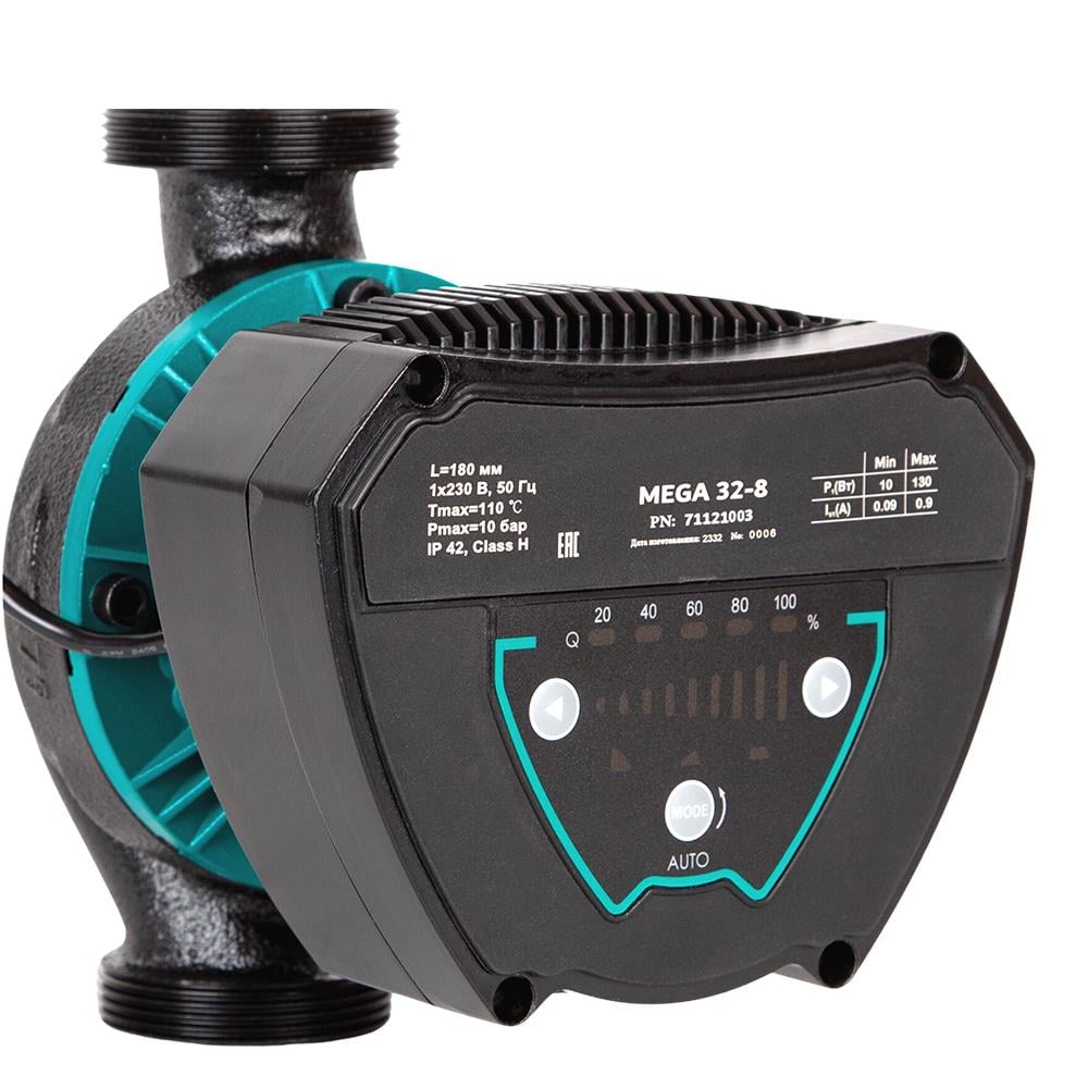 Насос циркуляційний енергозберігаючий Aquatica GPA25-8/180 IV 774075 130 Вт 1 1/2" (253131)