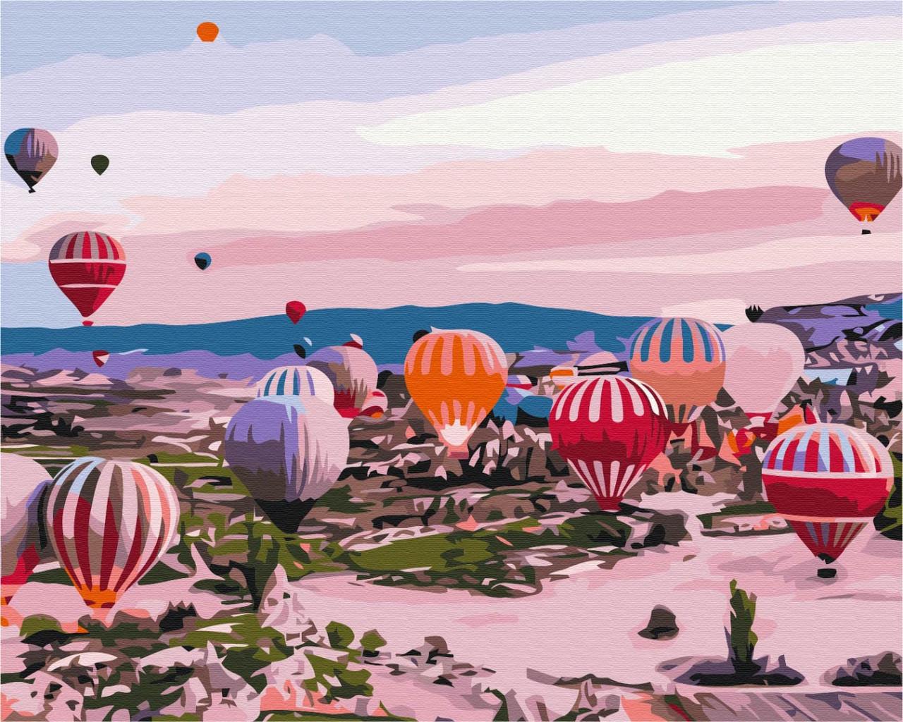 Картина за номерами Brushme BS52587 Каппадокія на світанку 40x50 см (1777466679)