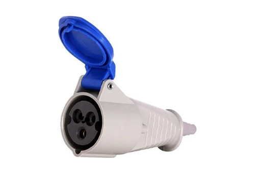 Силова розетка E.NEXT 2P+PE 16А 250 В переносна IP44 Синій (2629-326)