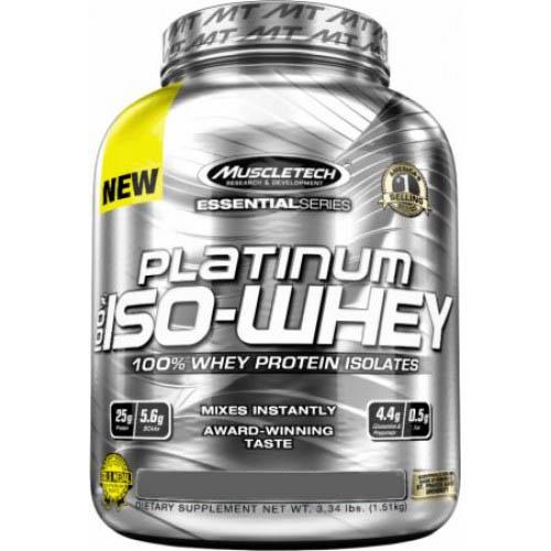 Протеин Muscletech Platinum 100% Iso-Whey 1,5 кг Ваниль (882V3308)