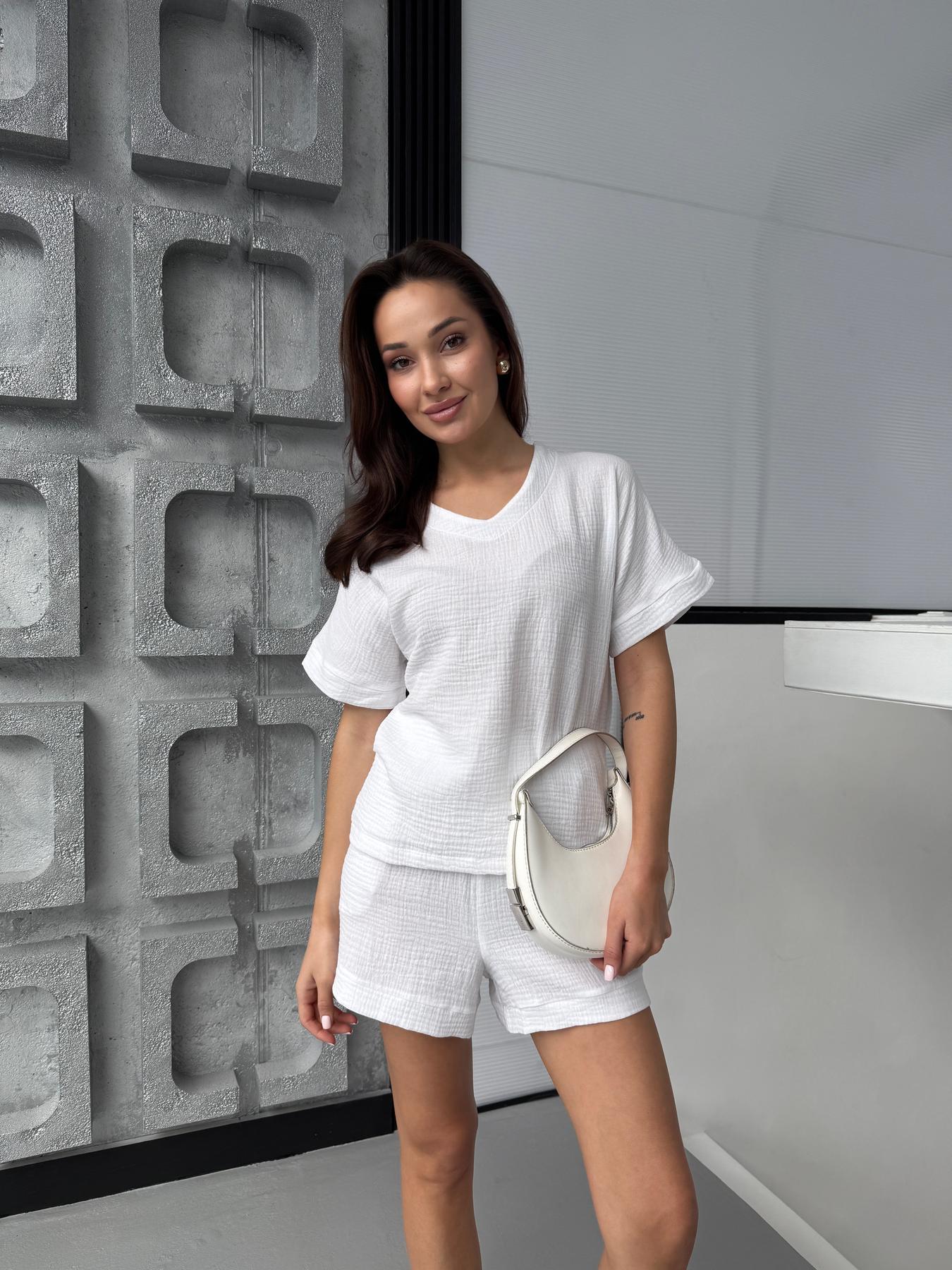 Костюм женский Hawaii COSY с шортами L Белый (MSH1) - фото 4 Костюм женский Hawaii COSY с шортами L Белый (MSH1) - фото 4