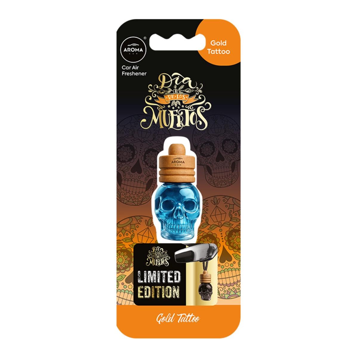 Ароматизатор Aroma Car Dia De Los Muertos Wood Gold Tattoo (11155)