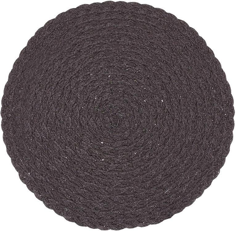 Набор 4 сервировочных коврика Casual коричневый Ø38см, плейсмат (подтарельники) - фото 1 Набор 4 сервировочных коврика Casual коричневый Ø38см, плейсмат (подтарельники) - фото 1