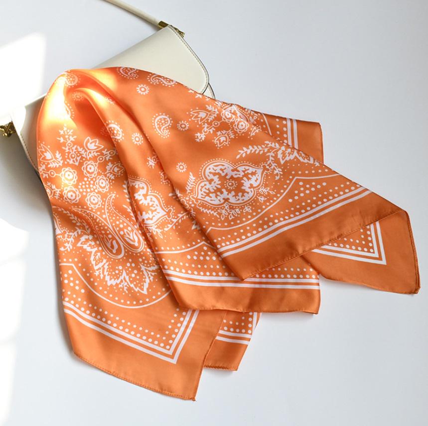 Платок женский 10395 70х70 см Оранжевый (4548242)