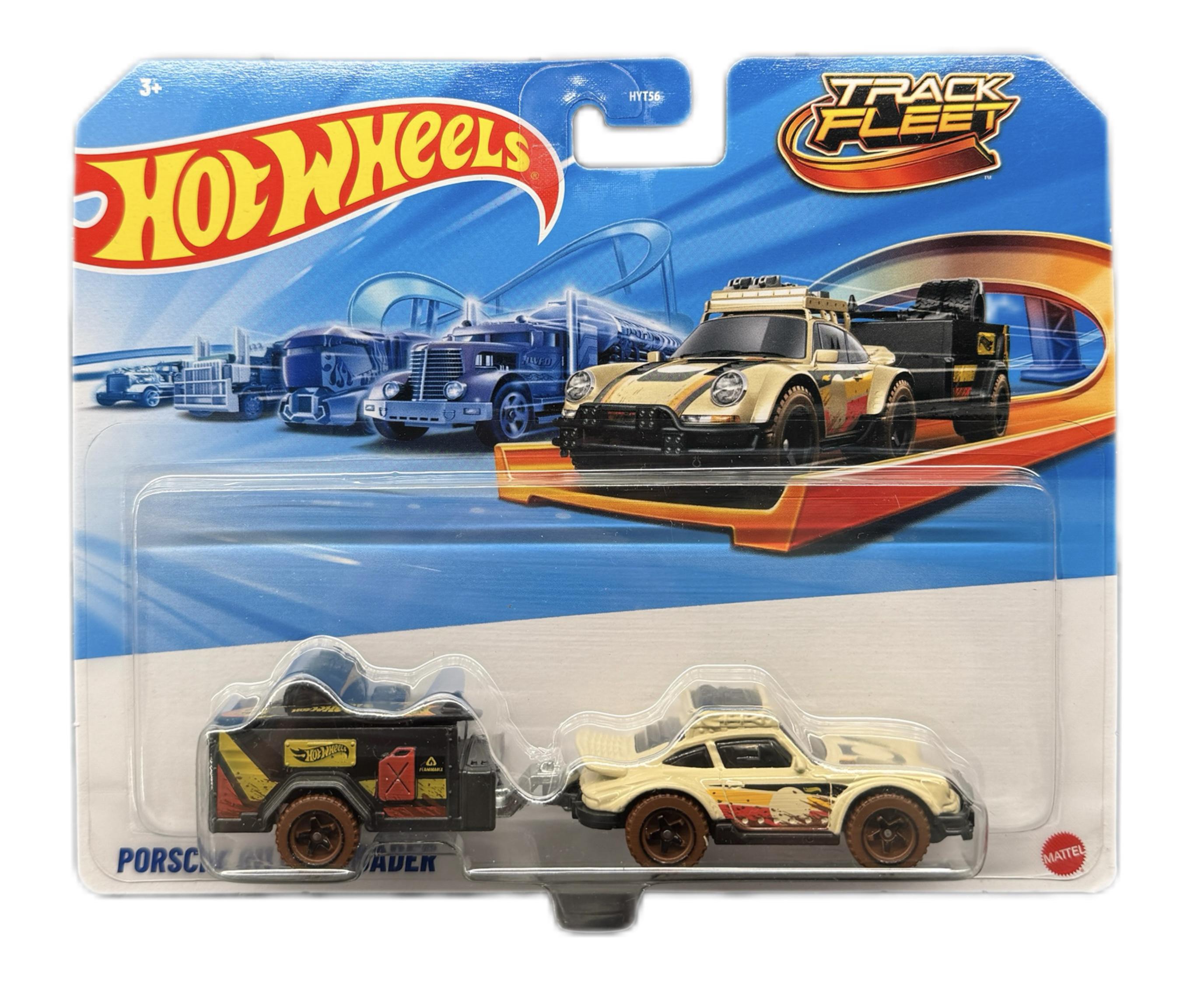 Игрушечная машинка Hot Wheels 1:64 Porsche 911 Off-Roader Track Fleet HYT56 Грузовик-трейлер