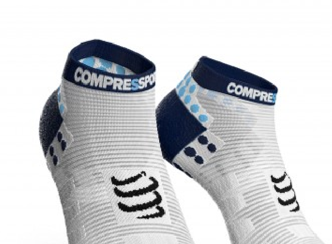 Шкарпетки для бігу Pro Racing Socks V3.0 Run Low Т2 Білий/Синій (0cbc75cb) - фото 2