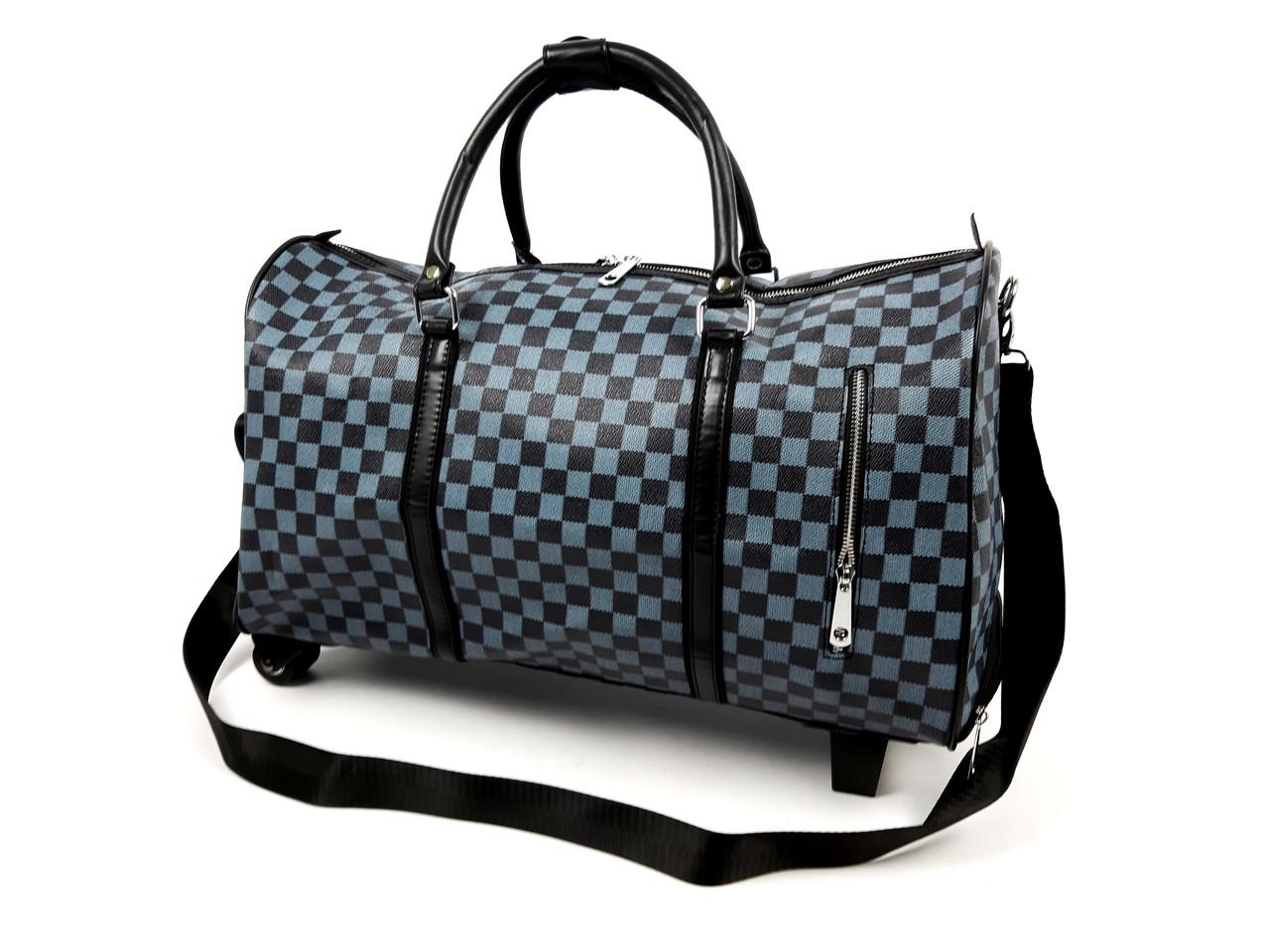 Сумка-валіза на колесах із ременем Sky Travel 50х20х34 см 53 л Синій (669-7) - фото 2 Сумка-валіза на колесах із ременем Sky Travel 50х20х34 см 53 л Синій (669-7) - фото 2