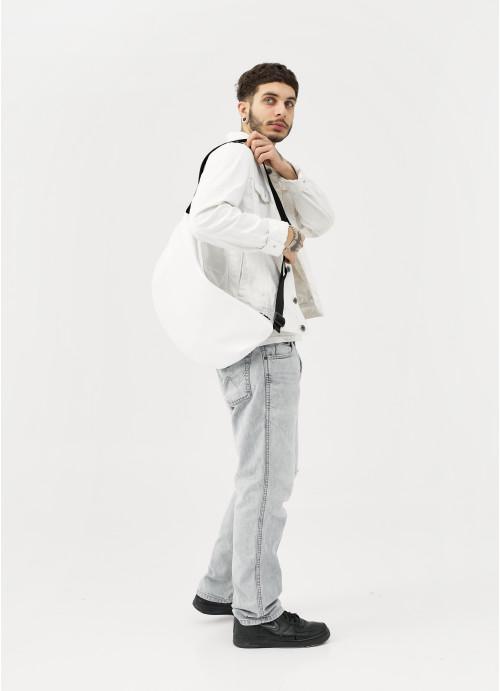 Мужская сумка хобо Sambag Белый (720058428) - фото 10 Мужская сумка хобо Sambag Белый (720058428) - фото 10