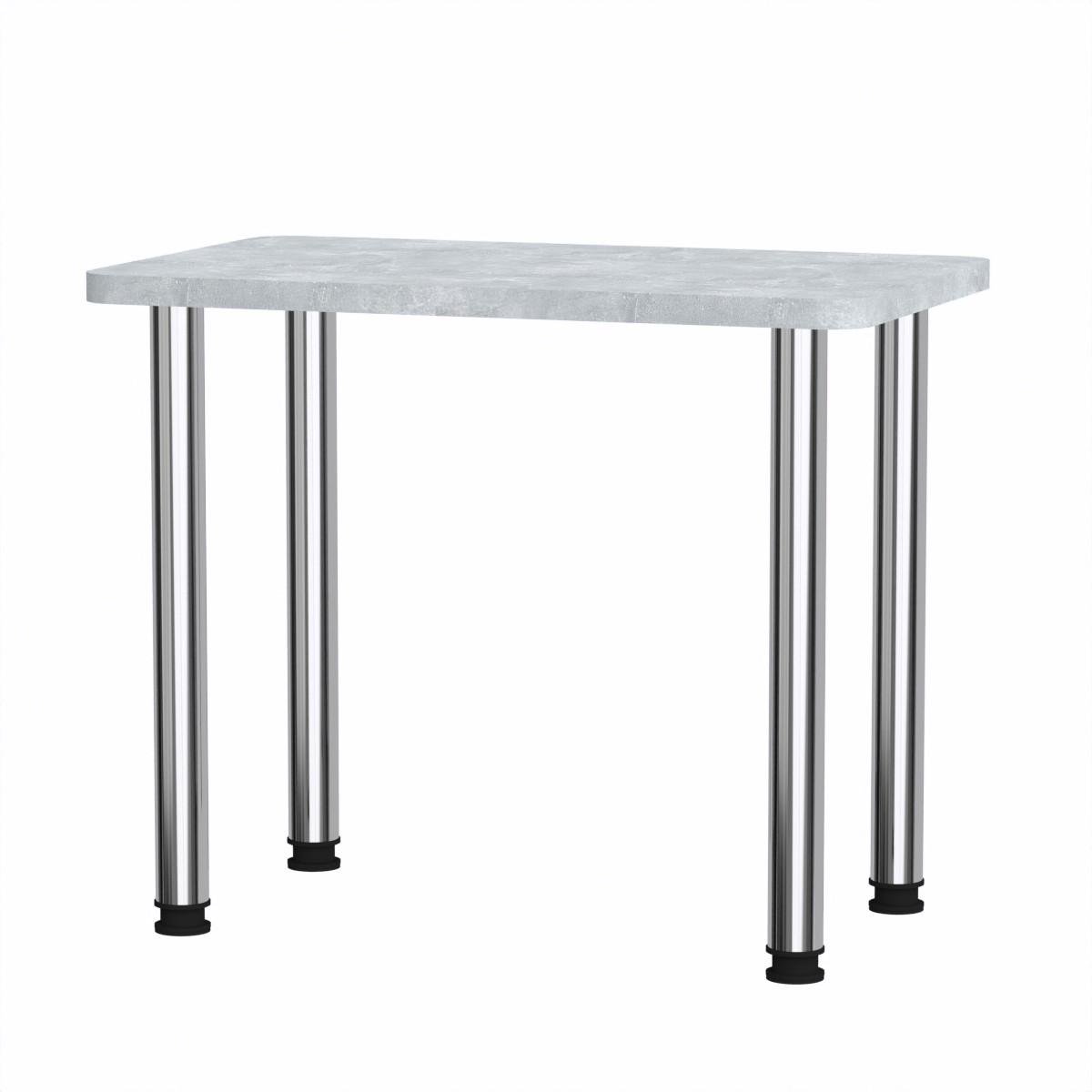 Стіл кухонний Компаніт КС 9 ножки хром 90х55х72,6 см Бетон (66f00be3e46f9163b5262a49)