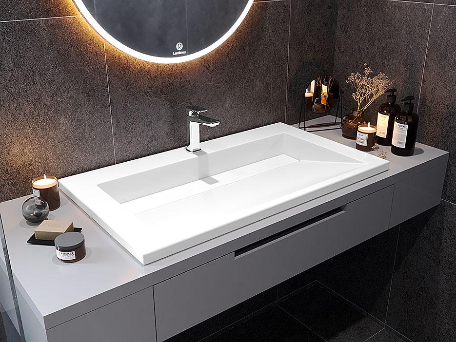 Умывальник накладной Luxor Kraft Low 80 (713)